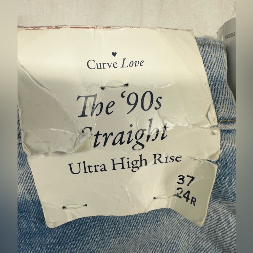Abercrombie & Fitch Jeans Womens 37/24R The 90s Straight Ultra High Rise NEW - Picture 9 of 10